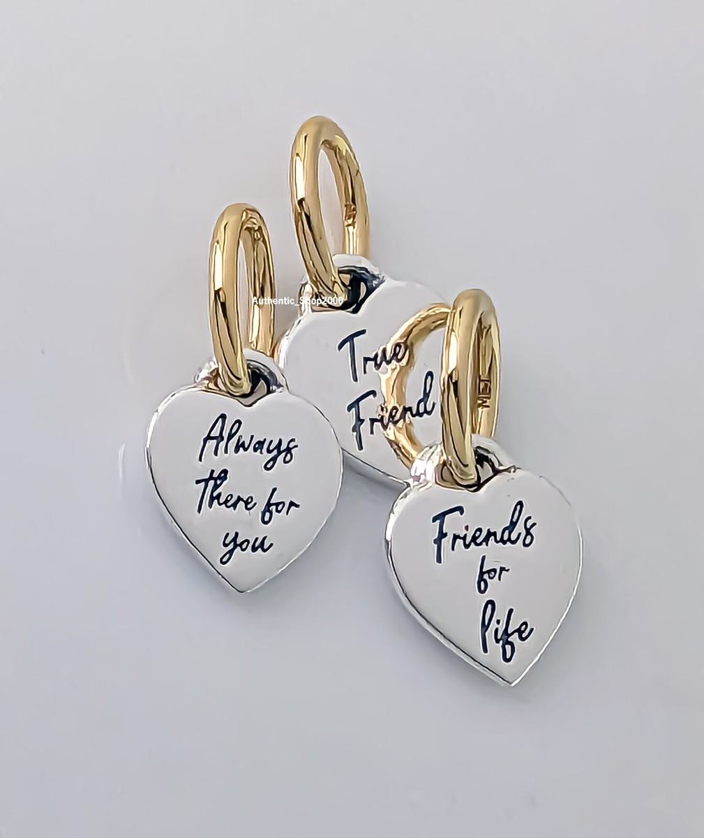 NEW Authentic PANDORA 925 14k Gold Splittable Friendship Triple