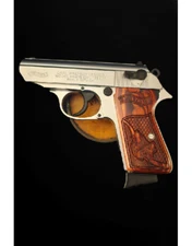 Walther PPKS 22LR Netticks Grips "Twin Wolves" FlatTop Diamonds/Stipple • Colors