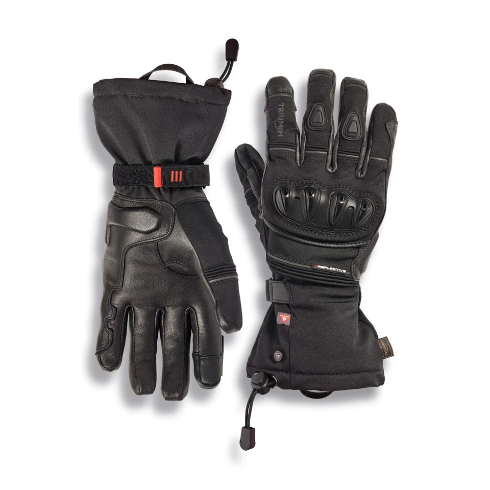 Triumph Forss Black CE Certified Waterproof TriTech Motorcycle Gloves NEW - Image 2 of 4