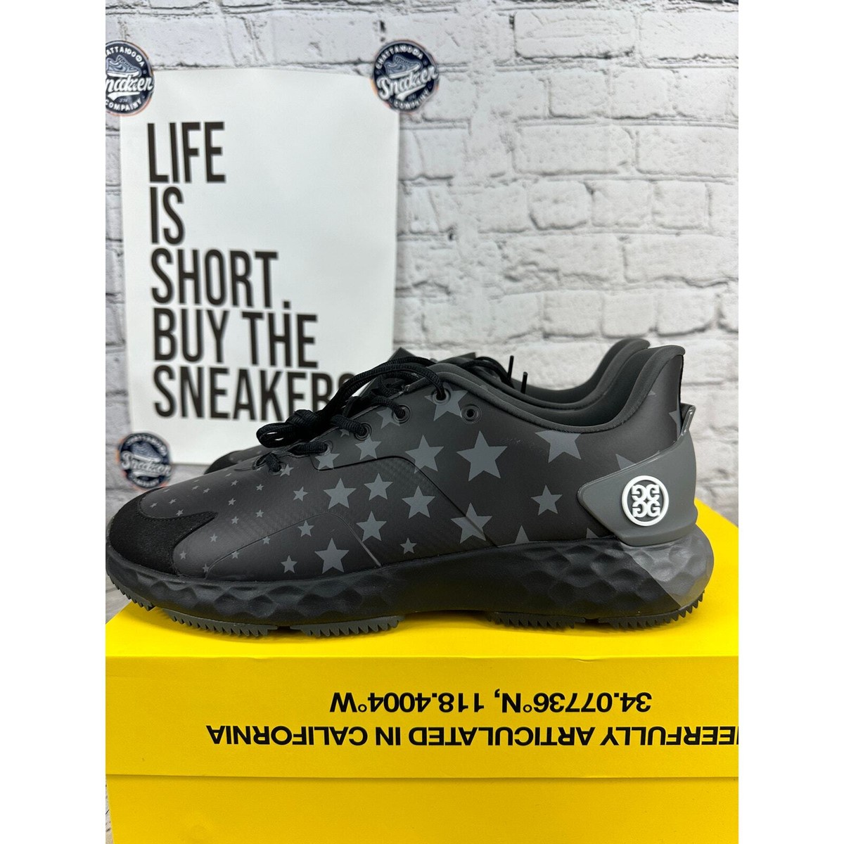 G/FORE Gfore MG4 MG4+ Star Golf Shoes Mens 12.5 Black Onyx  display picture 2