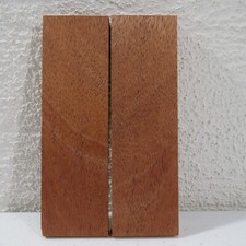 Mahogany Wood Knife Scales Figured Exotic Bookmatched Blank 5'' x 1.5'' x 5/16''