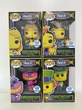 FUNKO POP ALICE IN WONDERLAND BLACK LIGHT SET OF 4 FUNKO SHOP ‼️SHIPS FAST‼️