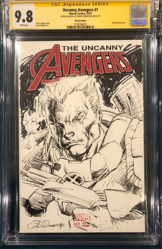 SHELBY ROBERTSON ORIGINAL Sketch Art CGC 9.8 Signed Avengers Cable Deadpool