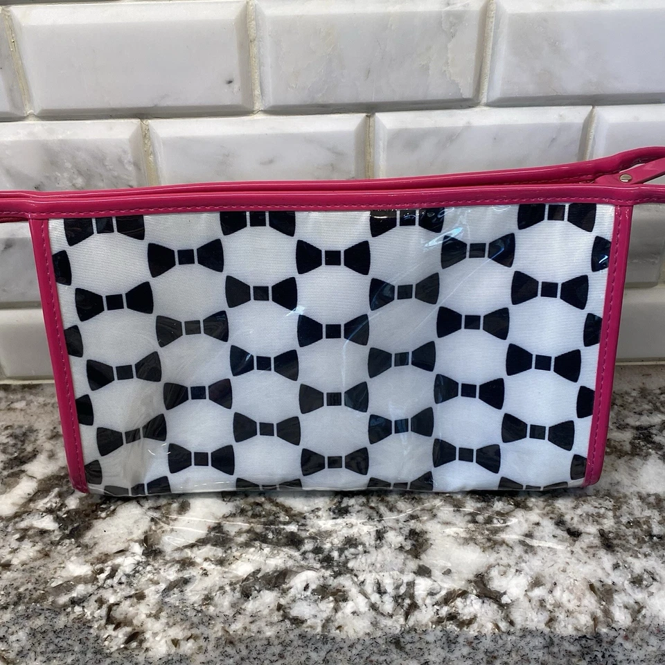 Bolsa de cosméticos o lápices Kate Spade 10 pulgadas Heddy Black Whitehall Court pajarita Foto 2 de 4