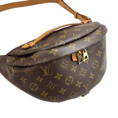 Good Auth Louis Vuitton M43644 Bum Bag Belt Brown Canvas Good Auth Louis Vuitton M43644 Bum Bag Belt Brown Canvas