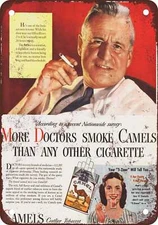 METAL SIGN - More Doctors Smoke Camels - Vintage Look Reproduction