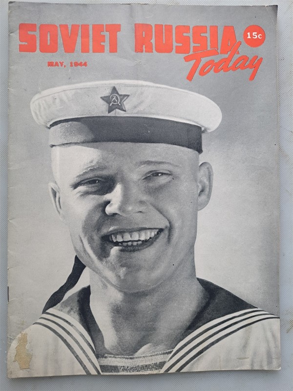 Soviet Russia Today May 1944 WWII USSR Propaganda Monthly, US Published, Sailor