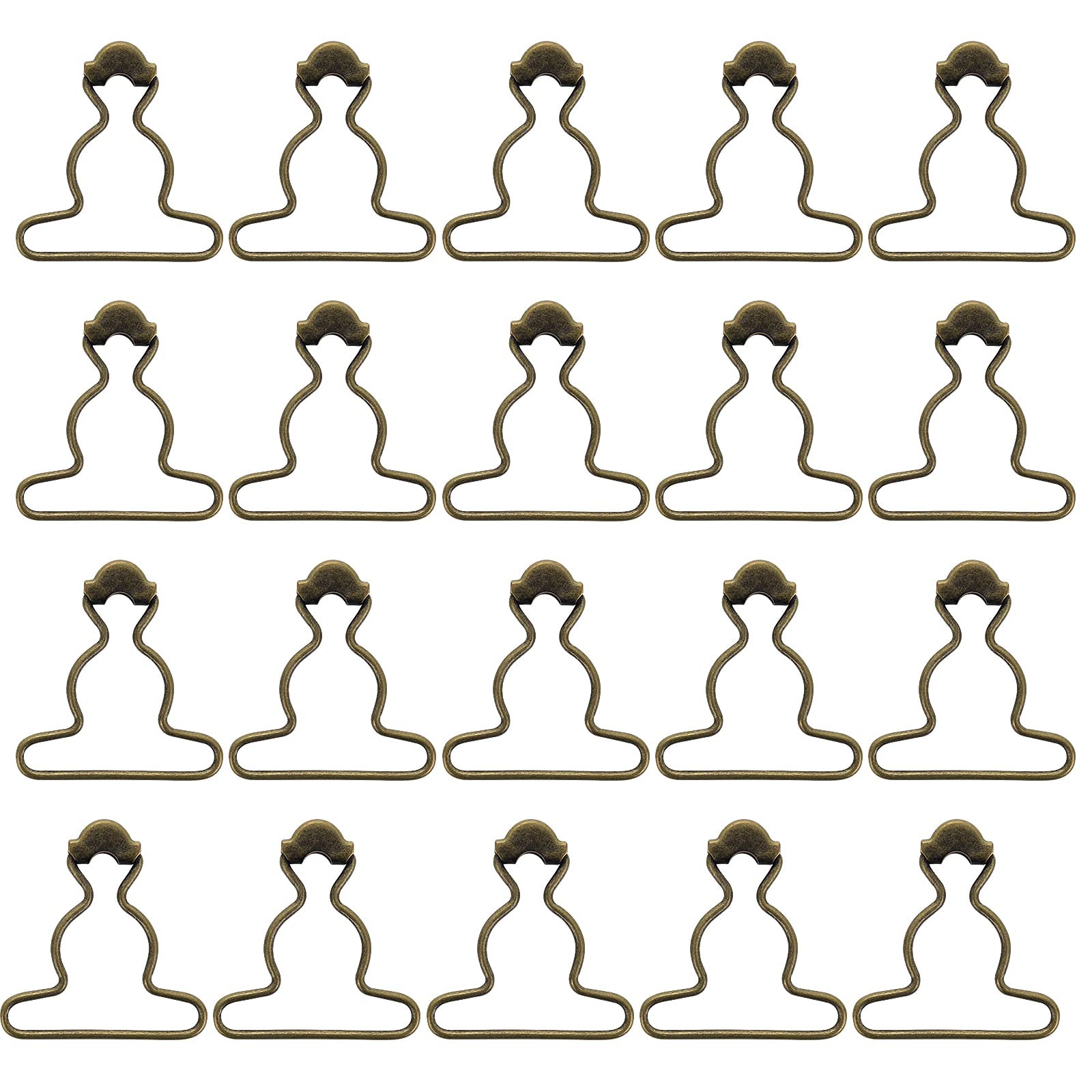 Lusofie 20Pcs Dungaree Suspender Clips Overall Buckles 1.5 Inch Wide Bottom G...