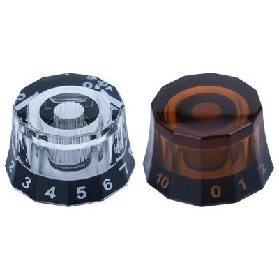 4 Pcs Acrylic Guitar Knobs Volume Tone Control Knobs Potentiometer Cap Durable