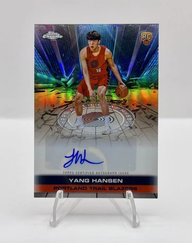 2025-26 Topps Chrome YANG HANSEN Rookie Silver Refractor Auto RC Blazers SSP