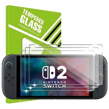3-Pack HD Tempered Glass Screen Protector for Nintendo Switch 2 - Anti-Scratch