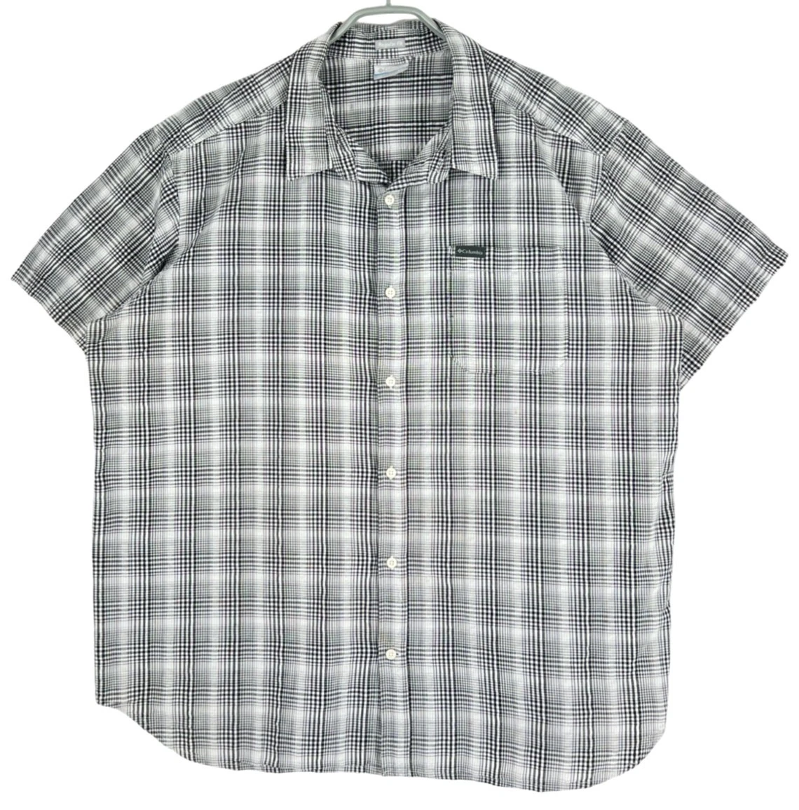 Chemise Columbia Homme 2XL Gris Clair Manches Courtes, Parfaite Pour L'extérieur