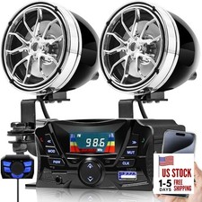 Motorcycle Speakers Bluetooth, Waterproof Speakers and Amplifier Audio Sound