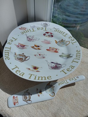 Kuchenteller & Servierer Leonardo Collection Tea Time Box Teekanne/Tasse Design Keramik