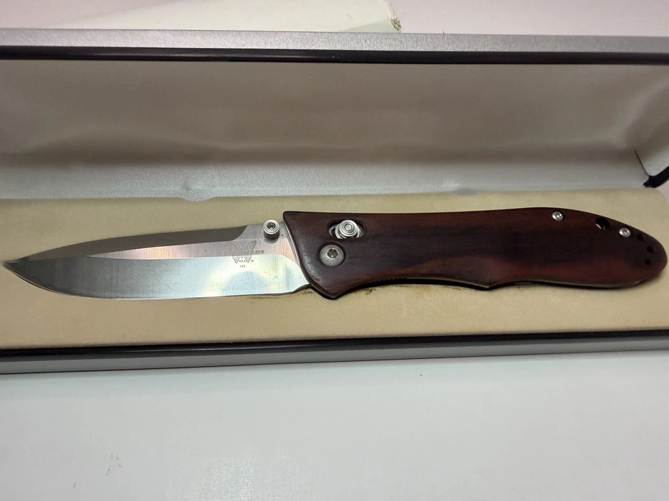 Cuchillo Plegable Benchmade 733-02 Ares Wood S30V Edición Limitada EE. UU. COMO NUEVO 120/500 Foto 3 de 4