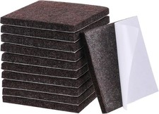 12Pcs Square Felt Furniture Pads, Self Adhesive Square Furniture Felt Pad 2 inch