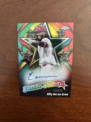 2025 Topps Chrome Future Stars SP REFRACTOR/ AUTO ELLY DE LA CRUZ #D to 99