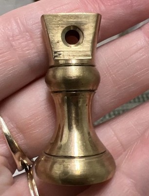 1 Ounce (oz) Solid Brass Bell Weight 1.5 in Tall .75 in Wide at Base