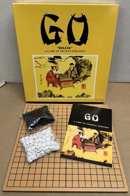 Go Board Game Deluxe Ancient Strategy Wood H-2800 Hansen NEW OPEN BOX