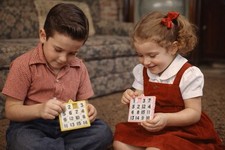 Lot of 2 VTG 1950s 15 Number Sliding Puzzles Handheld Plastic Brain Teasers Toy