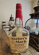 Maker's Mark Bourbon Whiskey - Empty Bottle - 1.75 liter