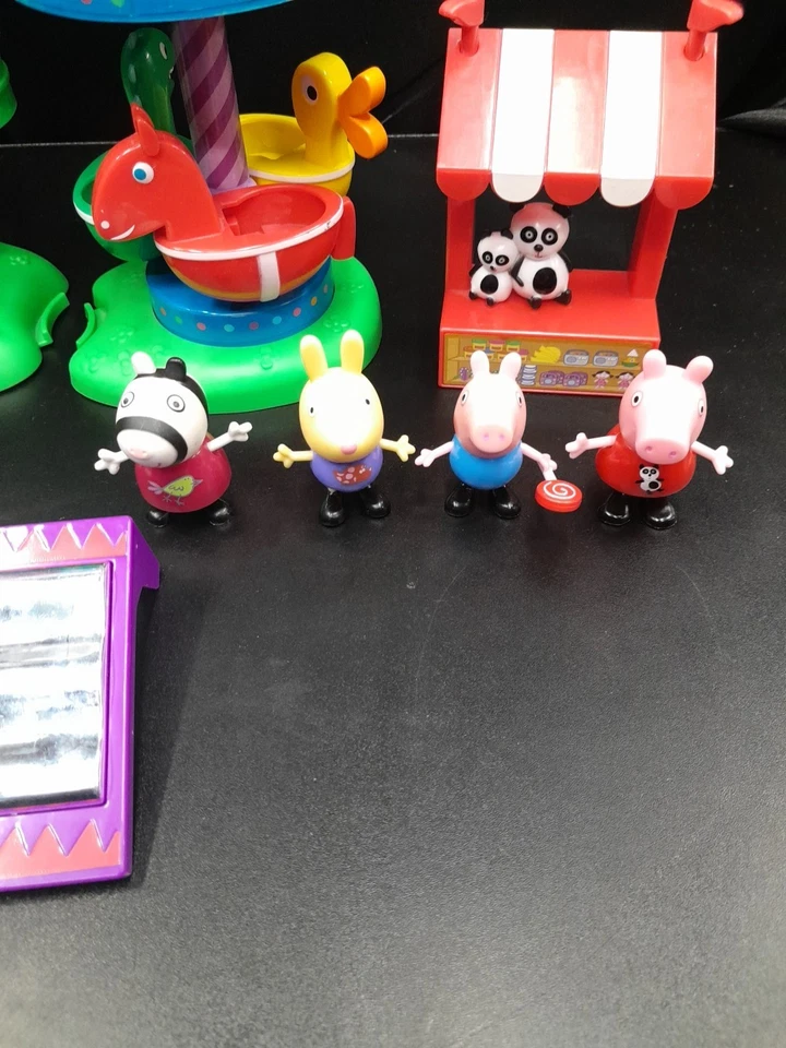 Peppa Pig Divertido Juego Limpio Noria Merry Go Round Figuras Carnaval Foto 4 de 4