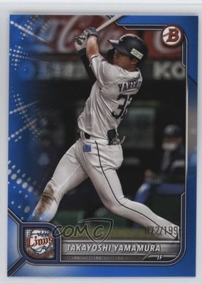2022 Bowman NPB Nippon Professional Baseball Blue 72/199 Takayoshi Yamamura 1u5y