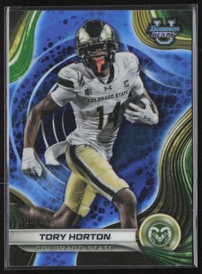 2024 Bowman Best U Tory Horton Blue Refractor /149 Colorado State Rams #94