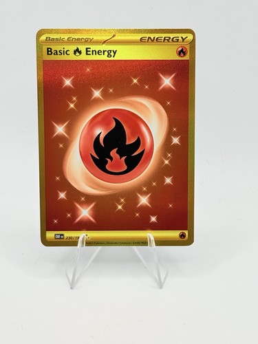 Basic Fire Energy 230/197 HR Obsidian Flames Pokemon Holo
