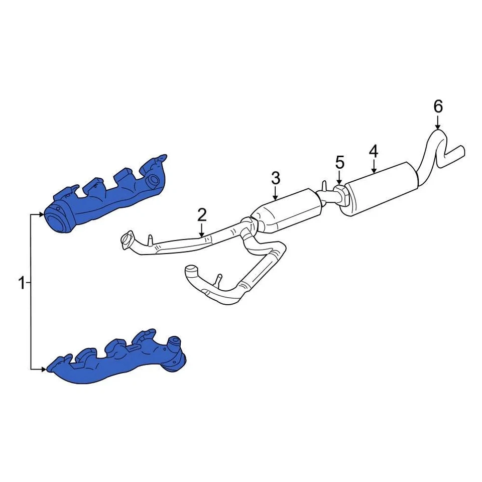 For Ford Excursion 2000-2004 Ford YC2Z9430AA Right Exhaust Manifold Foto 4 de 4