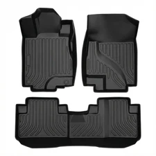 TPO 3 Piece All-Season Trim-to-Fit Floor Mat fit for 2012-2016 Honda CRV {Black}