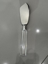Orrefors Crystal Carving Cake Serving Knife Signed Vintage