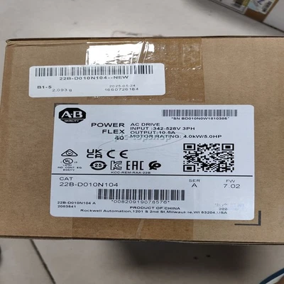 AB New Sealed 22B-D010N104 4 kW 5 HP AC Drive 22BD010N104