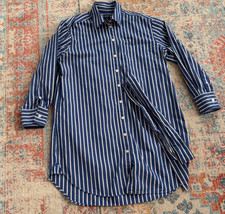 Gap blue and white striped longsleeve cotton shirtdress xs