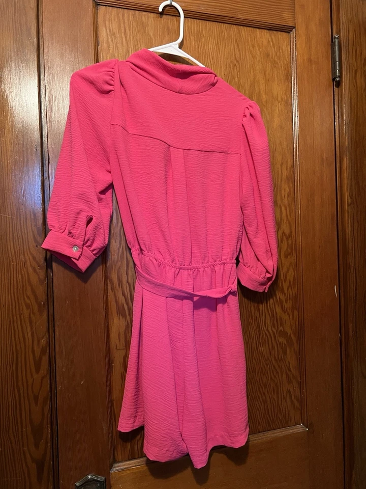 Monteau Los Angeles M Mameluco Rosa Caliente Mangas 3/4 Pantalones Cortos Sexy Fiesta Elegante Foto 3 de 4