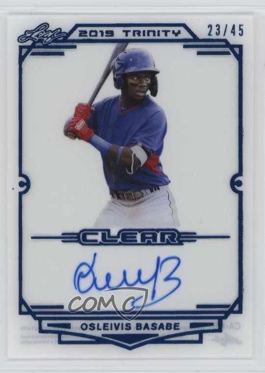 2019 Leaf Trinity Clear Blue /45 Osleivis Basabe #CA-OB1 Auto pe8