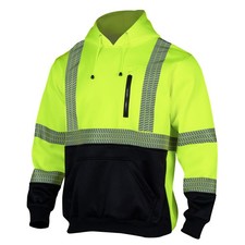 High Visibility Reflective Safety Fleece Sweatshirt Hoodies for Men ANSI Class