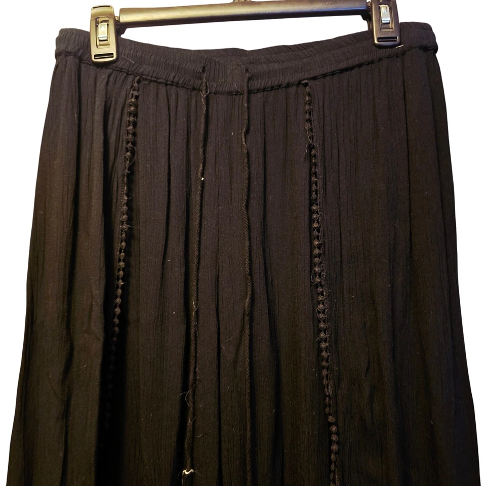 Angie Pantalón Palazzo Negro Talla Grande Foto 3 de 4