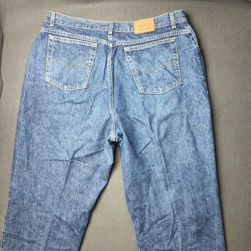 Vintage Levis 573 Jeans Womens 24W 38 Blue Denim High Rise Tapered USA 90s - Image 4 of 4
