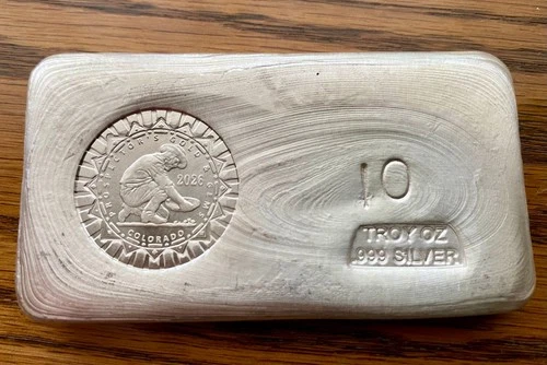 10 ounce fine silver bar Prospector Gold and Gems 2026