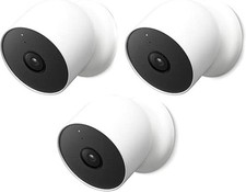 Google Nest Cam Indoor/Outdoor, Battery, Wi-Fi-, 2nd Gen 3 Pack BRAND NEW 