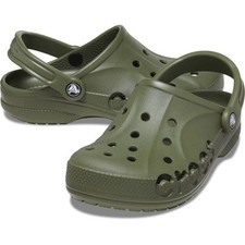 CROCS Classic Adult Baya Clog Army Green 8M/10W USED EXCELLENT FAST SHIPPING