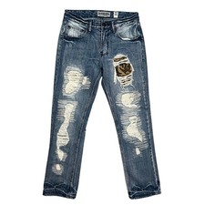 INC International Concepts Berlin Slim Straight Distressed Jeans Mens Size 30 30