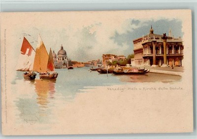13118677 - Venezia Molo und Kirche della Salute Venedig (Venezia) 1899