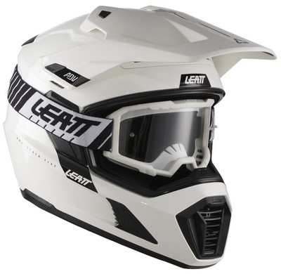 Leatt ADV 7.5 Solid MX Offroad Helmet w/2.5 Goggles White