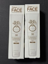 TINTED Mineral SPF 30 Sunscreen Face Lotion Tinted 1.7 Oz By SunBum SET of 2