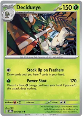 Pokemon Decidueye 5 / 64  SV: Shrouded Fable Reverse Holo
