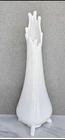 Vintage MCM  Le Smith Milk Glass 3 Toe Swung Vase