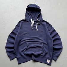 Vintage Navy Blue Thermal-Lined Heavyweight Polo Ralph Lauren Hoodie Size XL