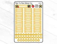 4112-8~~August Journal Planner Stickers.